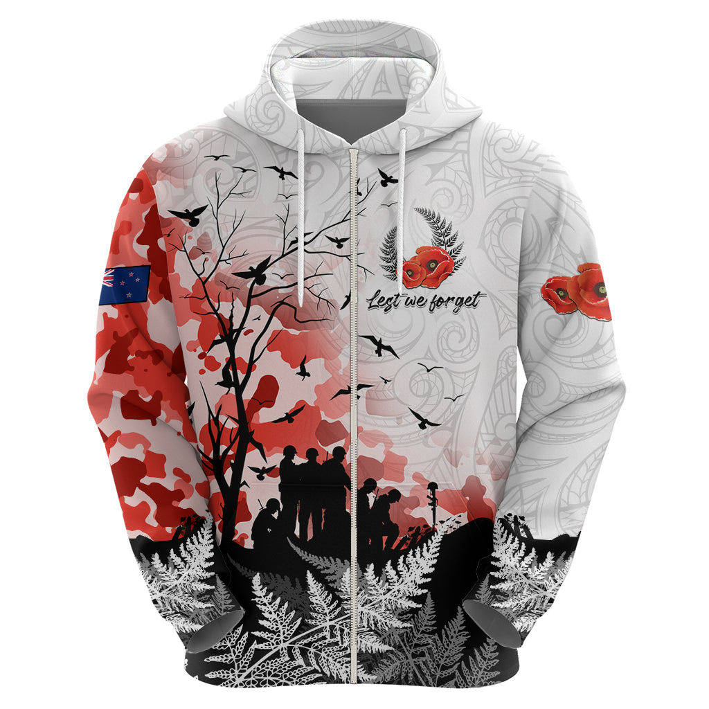 Kei Wareware Tatou New Zealand ANZAC Day Hoodie Lest We Forget LT05 - Vibe Hoodie Shop