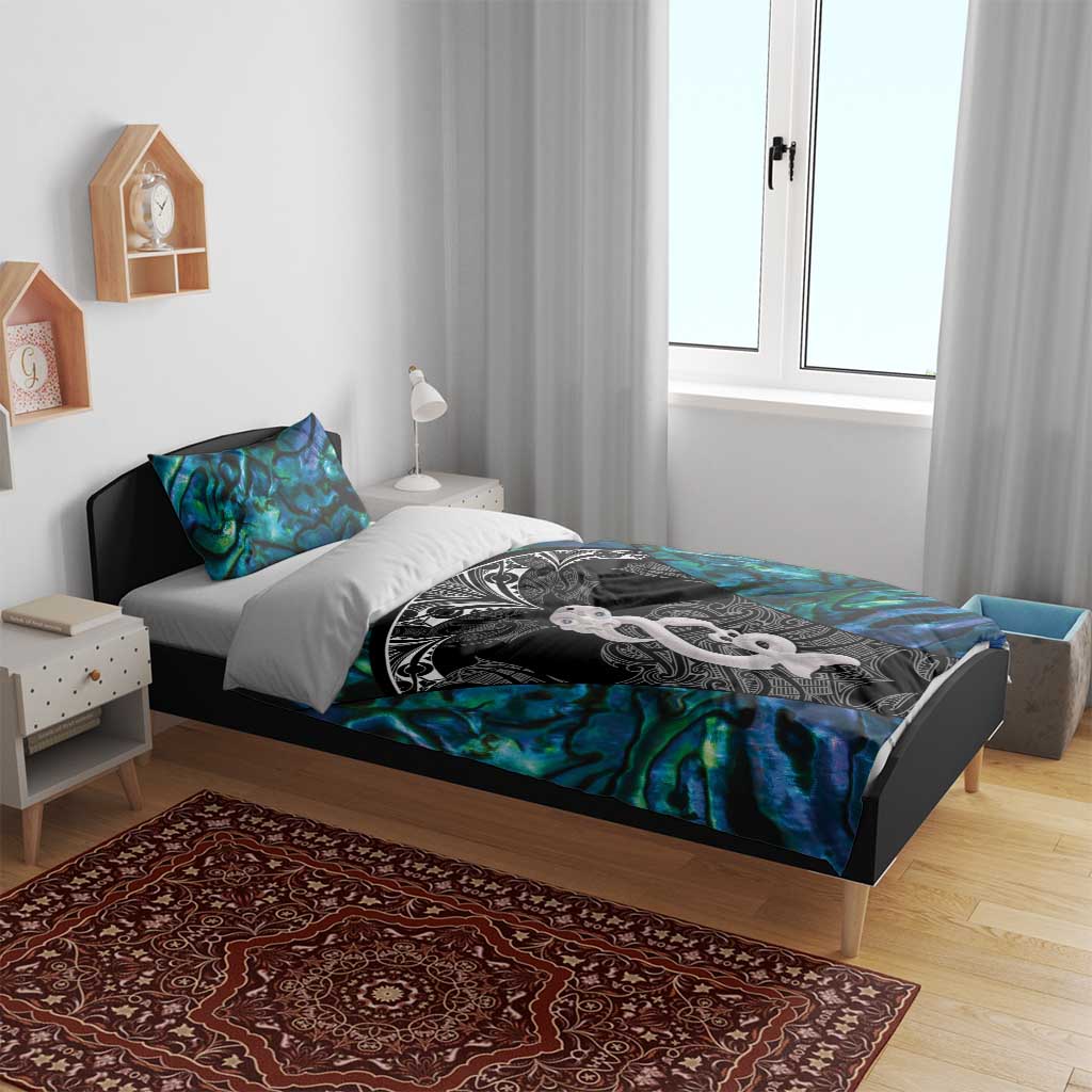 New Zealand Aotearoa Bedding Set Maori Taniwha Paua Shell LT05 - Vibe Hoodie Shop