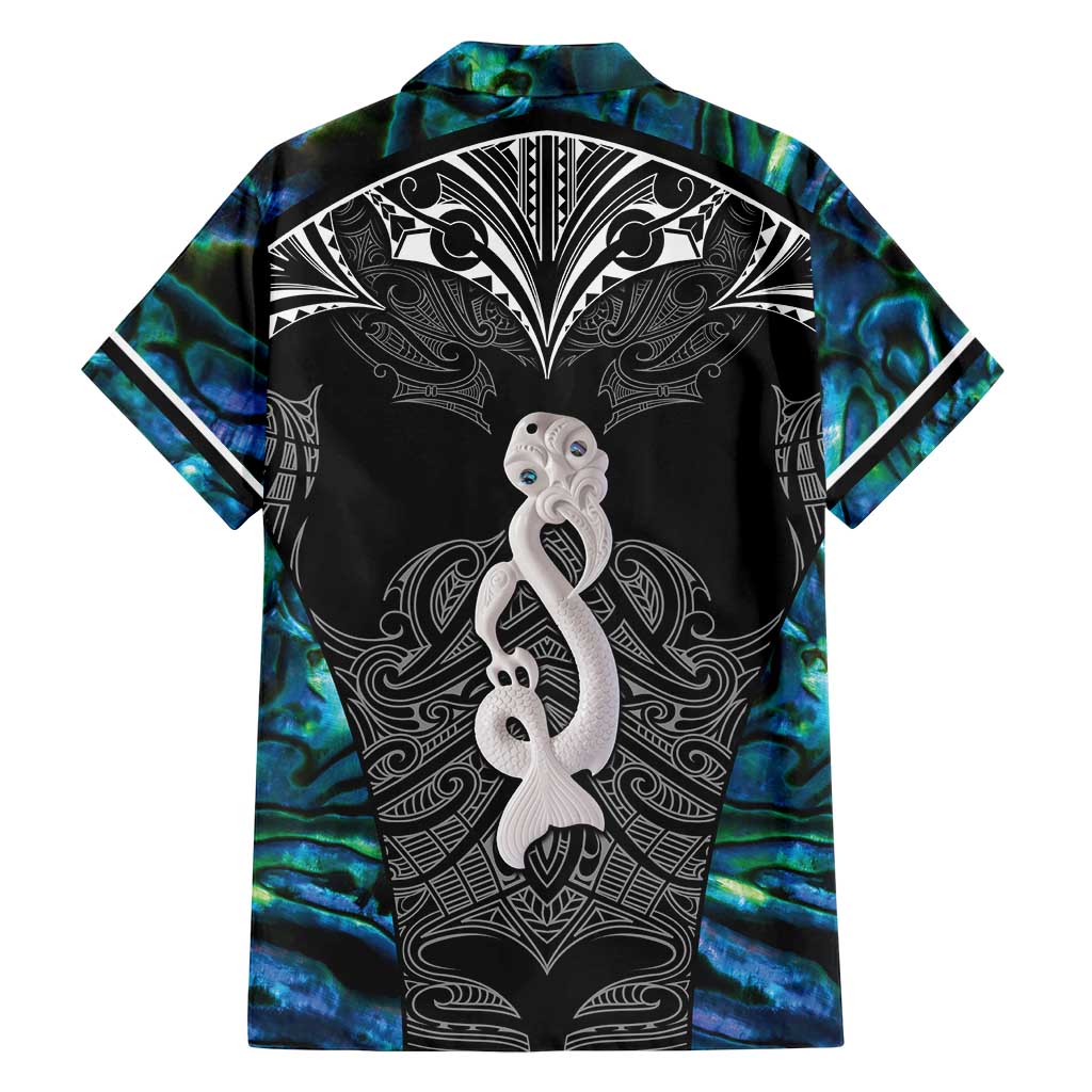 New Zealand Aotearoa Family Matching Long Sleeve Bodycon Dress and Hawaiian Shirt Maori Taniwha Paua Shell