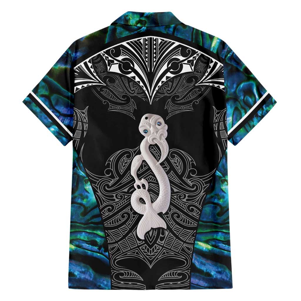 New Zealand Aotearoa Family Matching Short Sleeve Bodycon Dress and Hawaiian Shirt Maori Taniwha Paua Shell