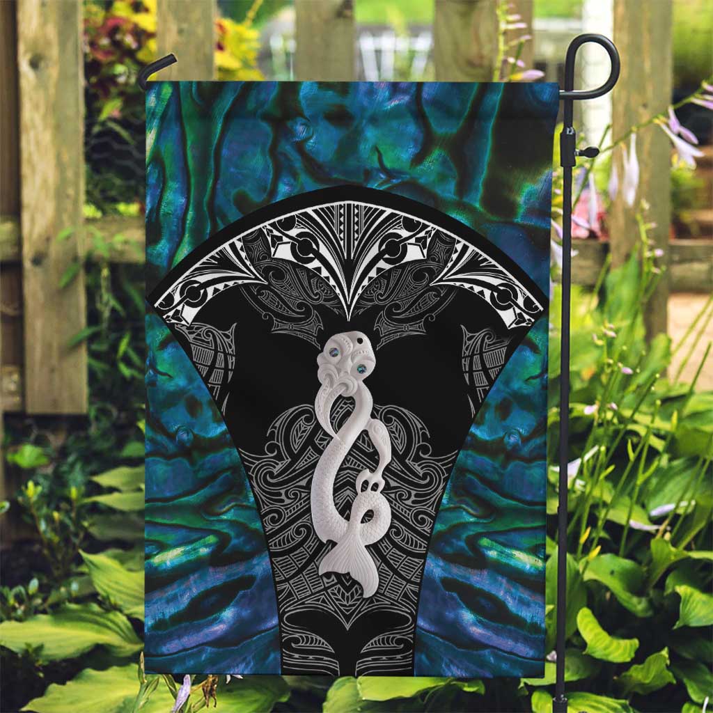 New Zealand Aotearoa Garden Flag Maori Taniwha Paua Shell LT05 - Vibe Hoodie Shop