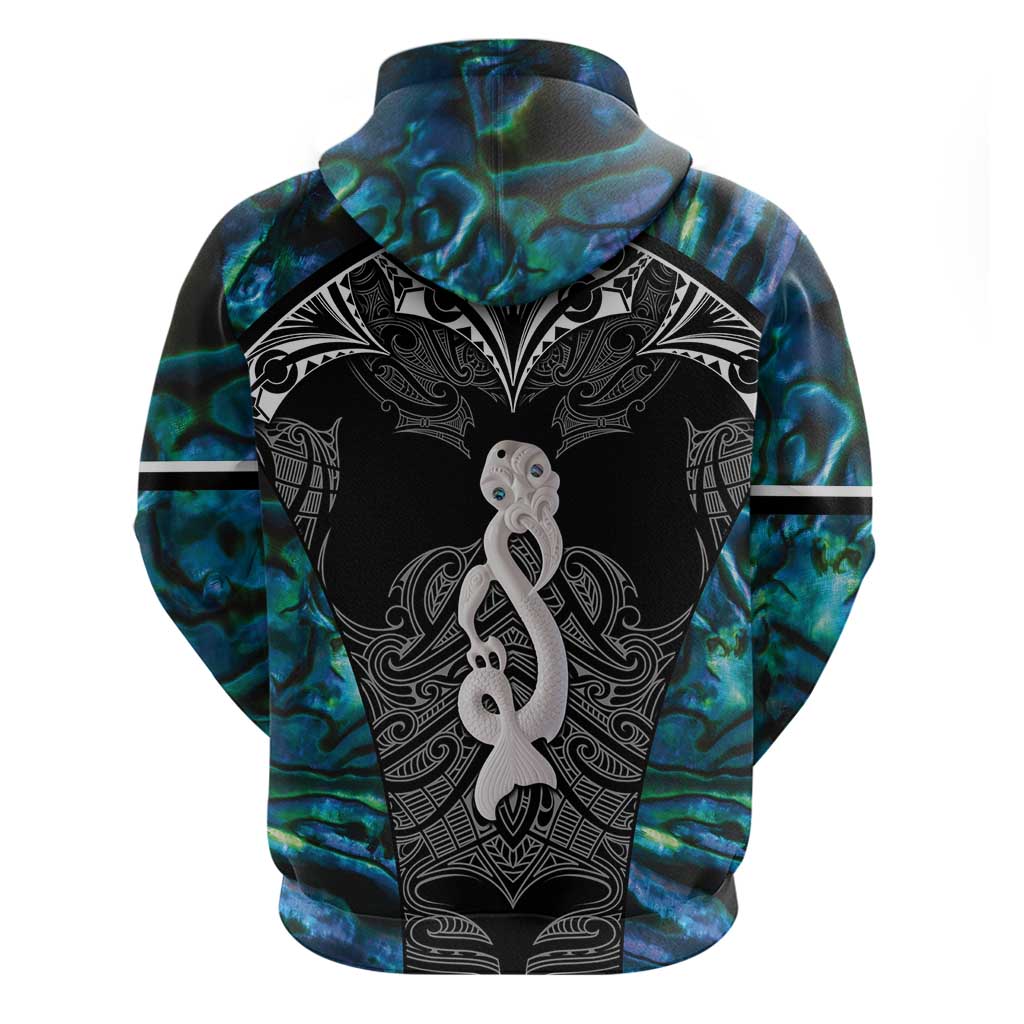 New Zealand Aotearoa Hoodie Maori Taniwha Paua Shell LT05 - Vibe Hoodie Shop