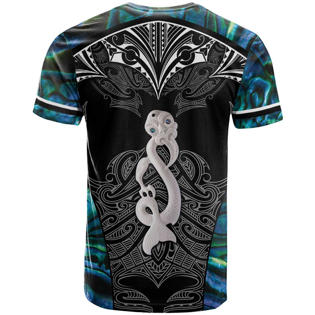 New Zealand Aotearoa T Shirt Maori Taniwha Paua Shell LT05 - Vibe Hoodie Shop