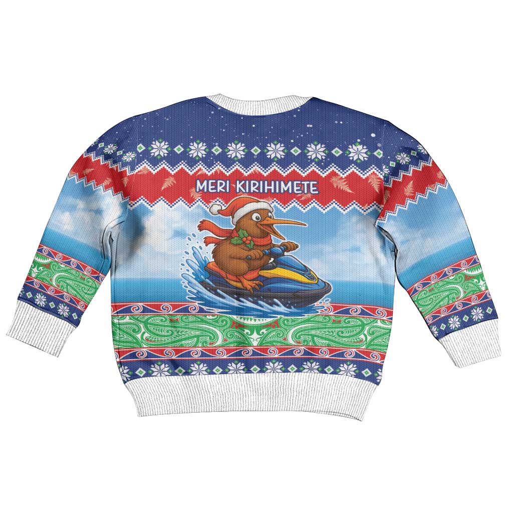 New Zealand Christmas Kid Ugly Christmas Sweater Funny Jet Ride Kiwi Xmas - Vibe Hoodie