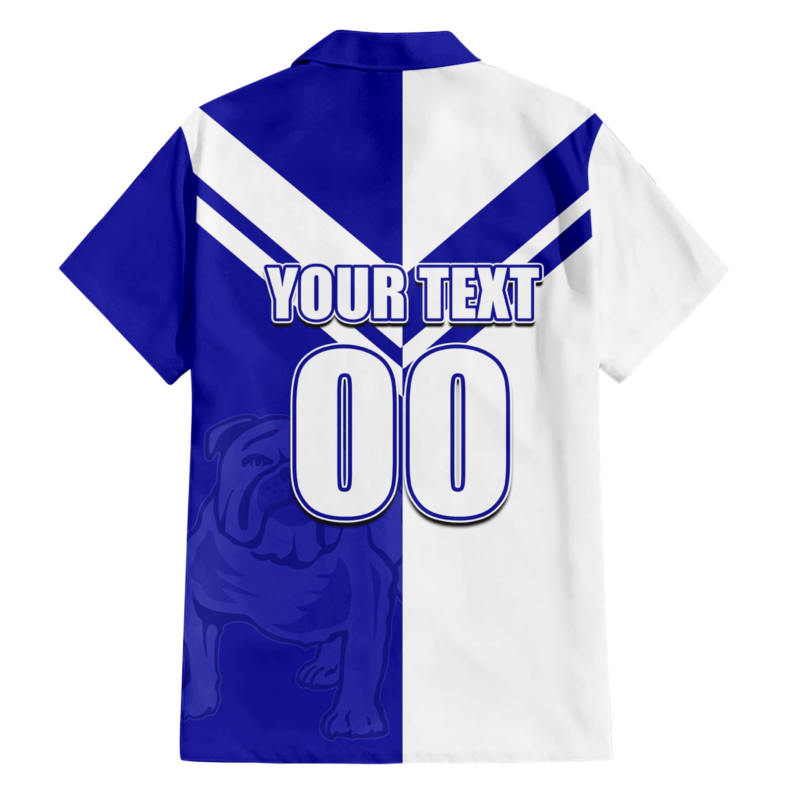 (Custom Text And Number) NRL Bulldogs Hawaiian Shirt Mix Jersey - Vibe Hoodie Shop