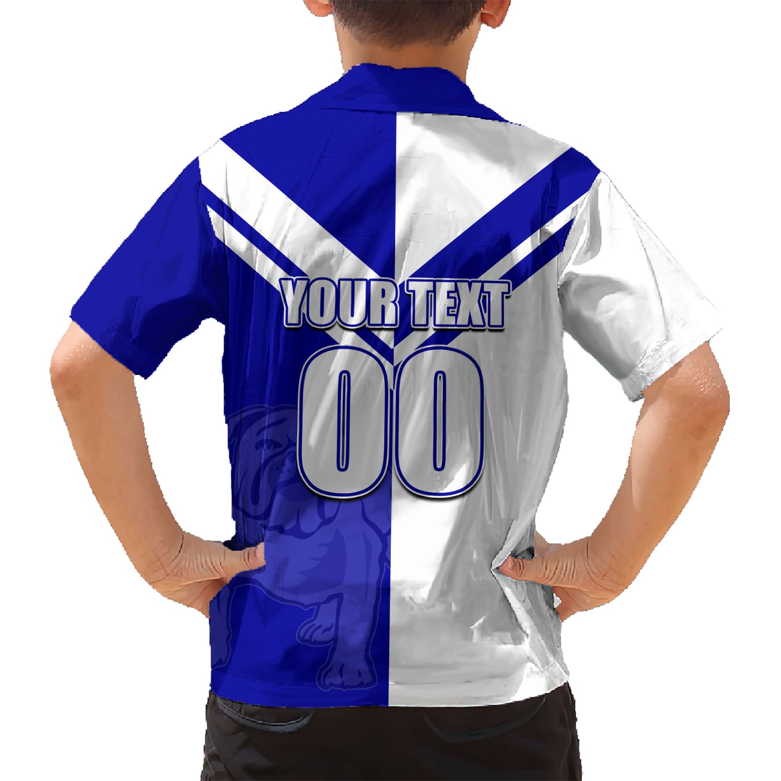 (Custom Text And Number) NRL Bulldogs Hawaiian Shirt Mix Jersey - Vibe Hoodie Shop