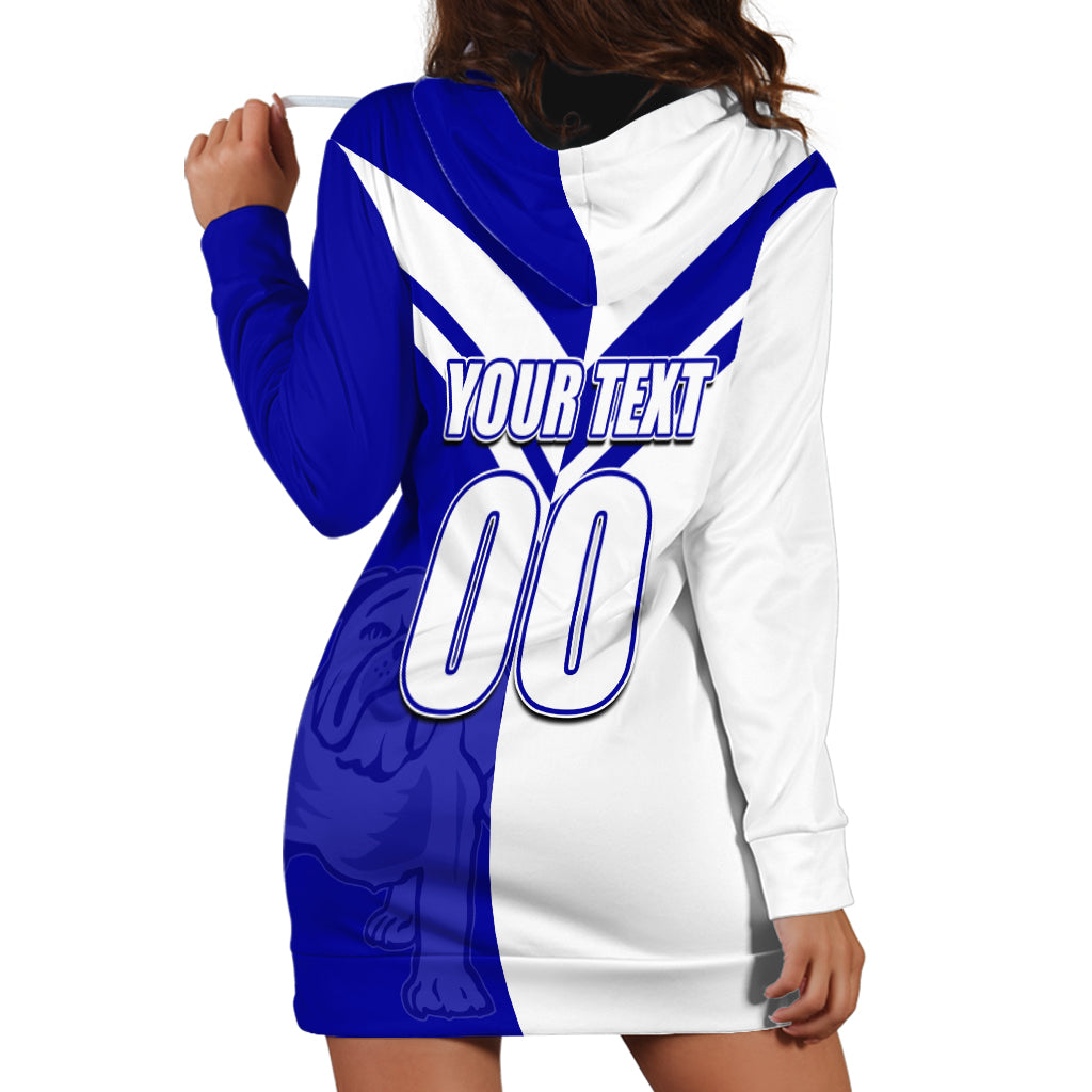 (Custom Text And Number) NRL Bulldogs Hoodie Dress Mix Jersey - Vibe Hoodie Shop