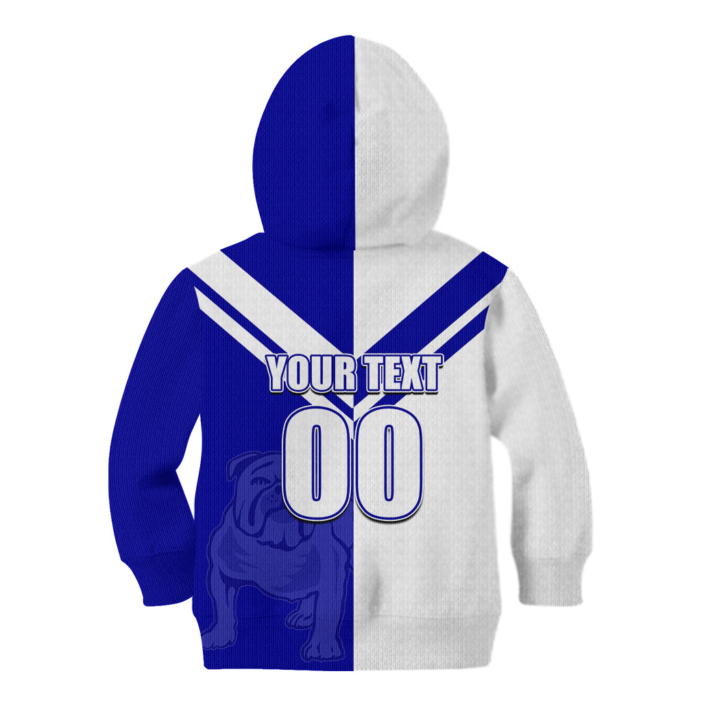 (Custom Text And Number) NRL Bulldogs Kid Hoodie Mix Jersey - Vibe Hoodie Shop