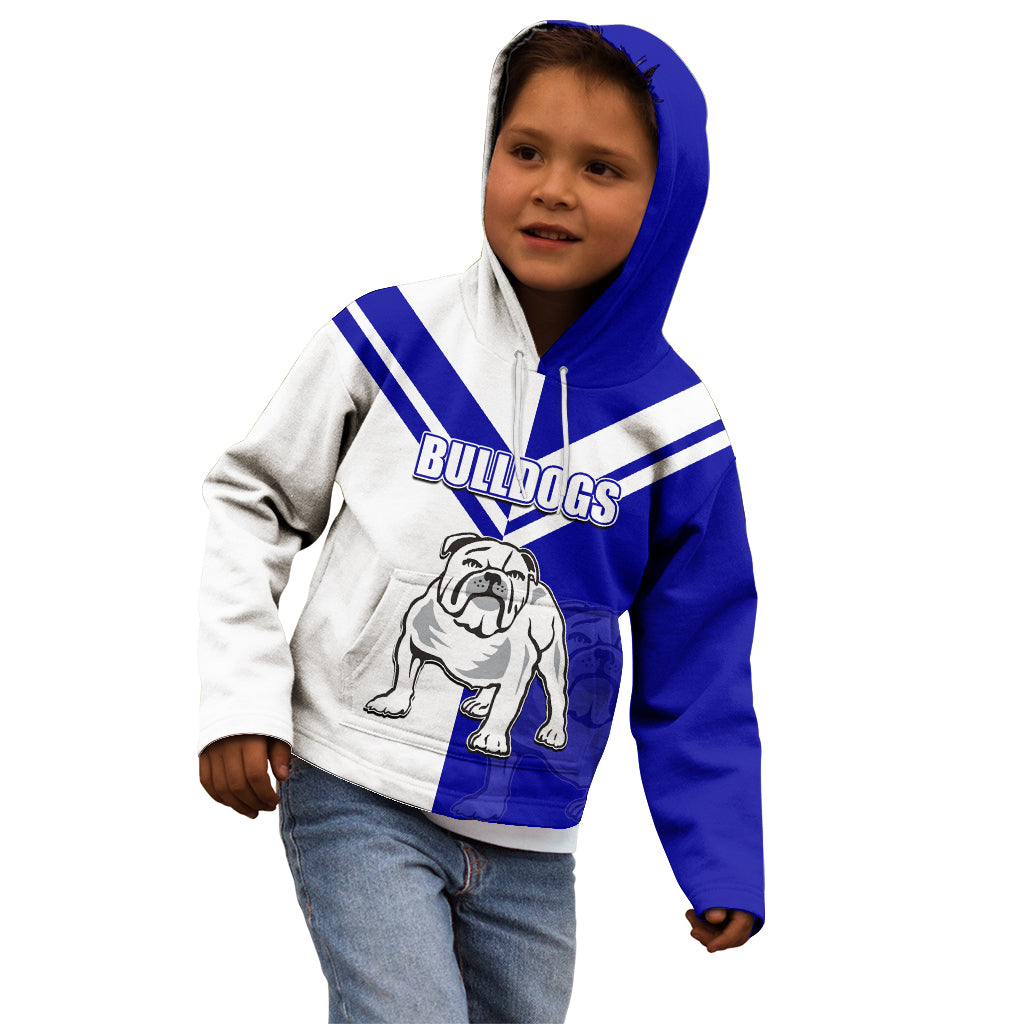 (Custom Text And Number) NRL Bulldogs Kid Hoodie Mix Jersey - Vibe Hoodie Shop