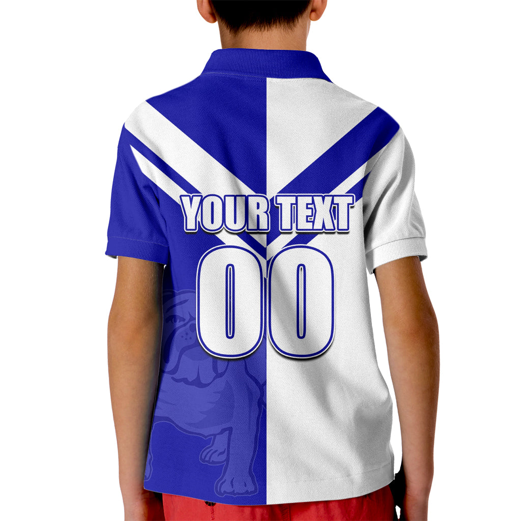 (Custom Text And Number) NRL Bulldogs Kid Polo Shirt Mix Jersey - Vibe Hoodie Shop