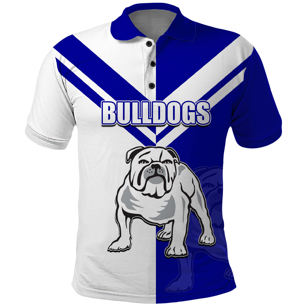 (Custom Text And Number) NRL Bulldogs Polo Shirt Mix Jersey - Vibe Hoodie Shop