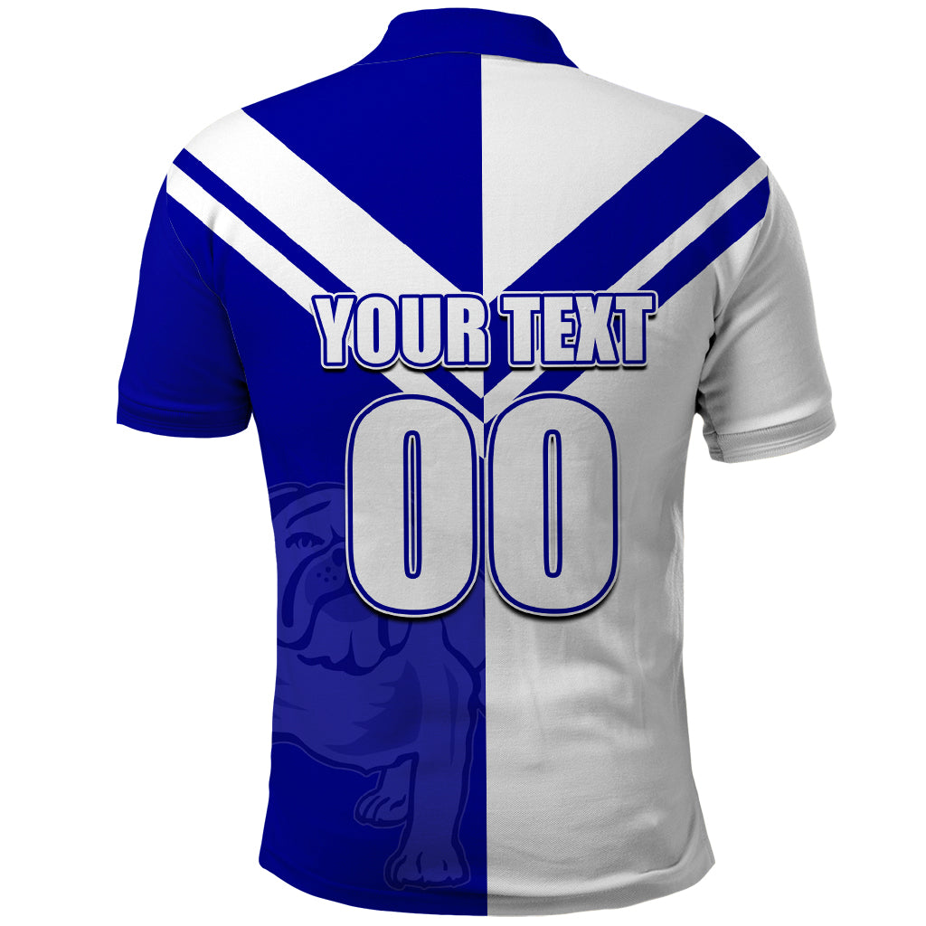 (Custom Text And Number) NRL Bulldogs Polo Shirt Mix Jersey - Vibe Hoodie Shop