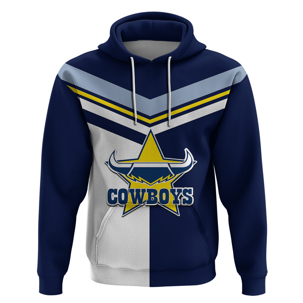 (Custom Text And Number) NRL Cowboys Hoodie Mix Jersey LT6 - Vibe Hoodie Shop
