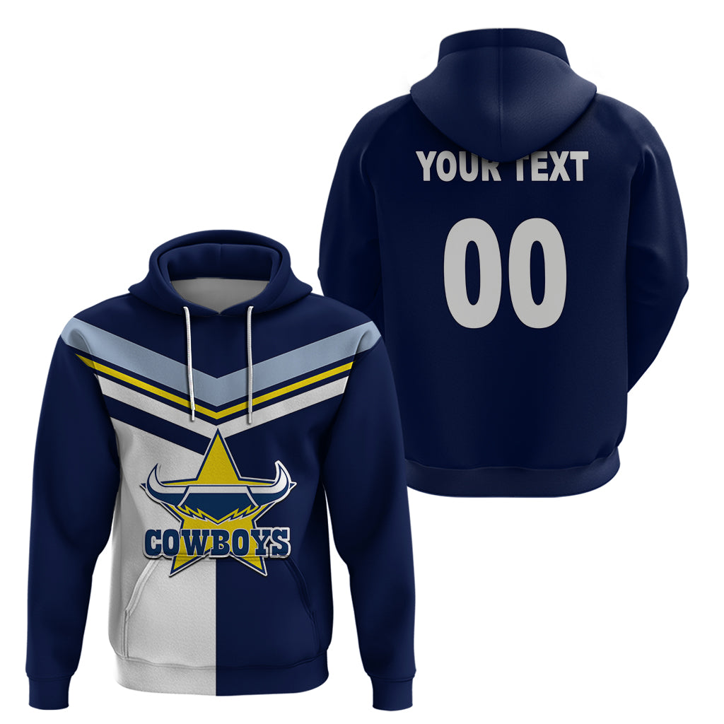 (Custom Text And Number) NRL Cowboys Hoodie Mix Jersey LT6 - Vibe Hoodie Shop