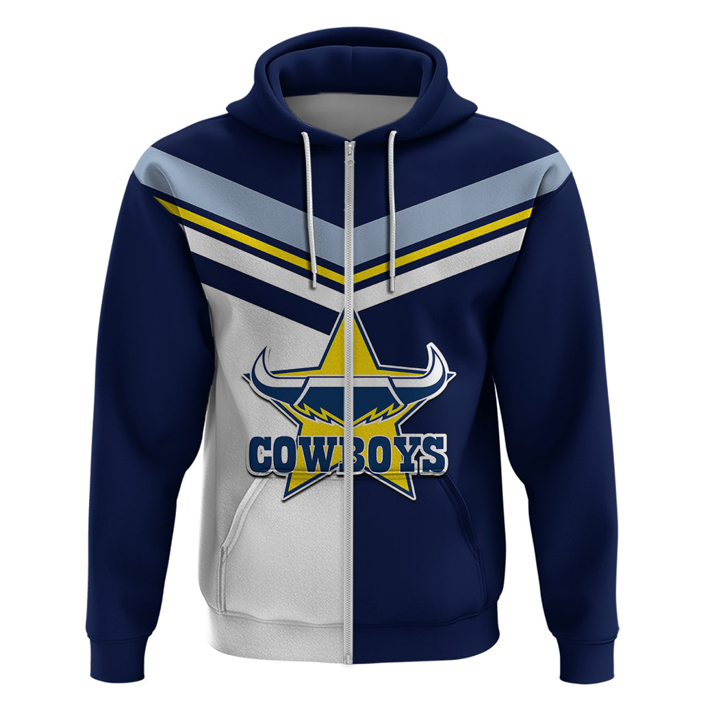 (Custom Text And Number) NRL Cowboys Hoodie Mix Jersey LT6 - Vibe Hoodie Shop