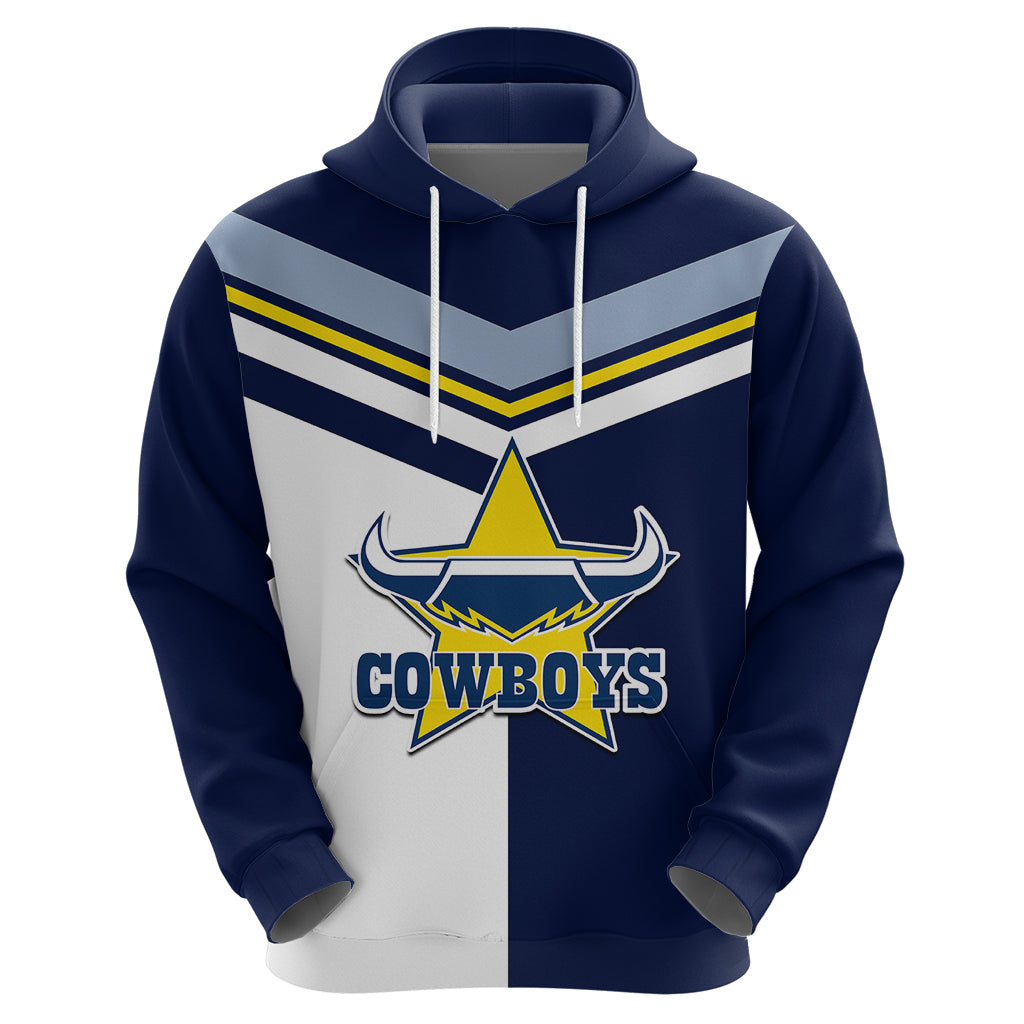 (Custom Text And Number) NRL Cowboys Hoodie Mix Jersey LT6 - Vibe Hoodie Shop