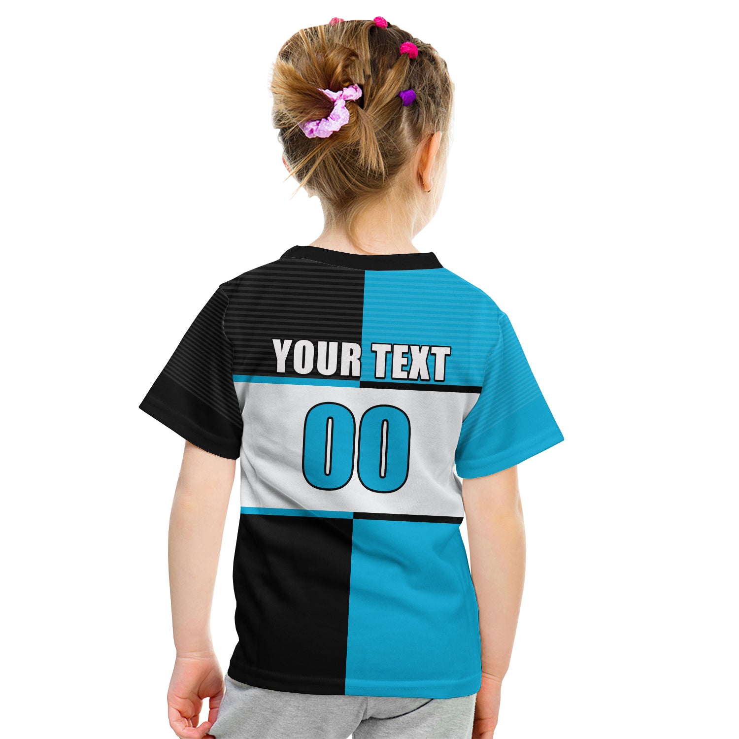 (Custom Text And Number) NRL Sharks Kid T Shirt Mix Jersey - Vibe Hoodie Shop