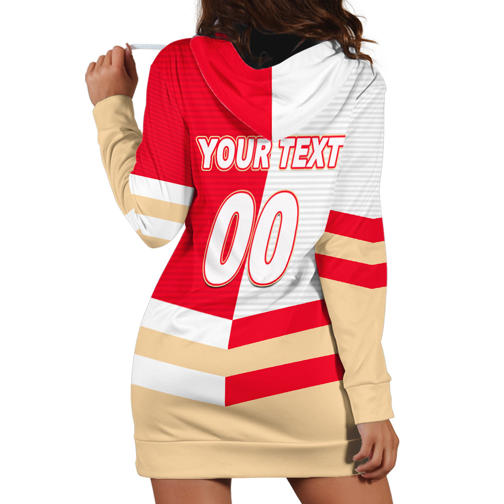 (Custom Text And Number) NRL Dolphins Hoodie Dress Mix Jersey - Vibe Hoodie Shop