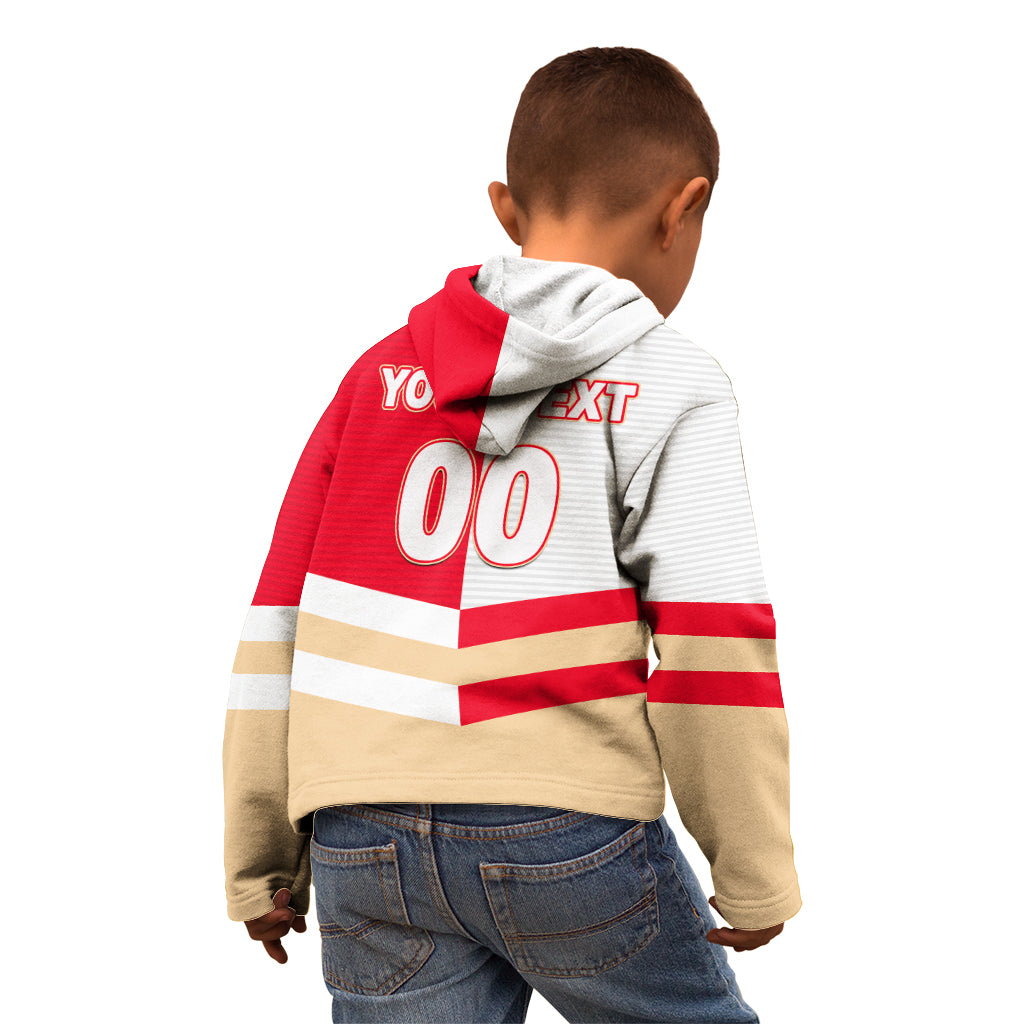 (Custom Text And Number) NRL Dolphins Kid Hoodie Mix Jersey - Vibe Hoodie Shop