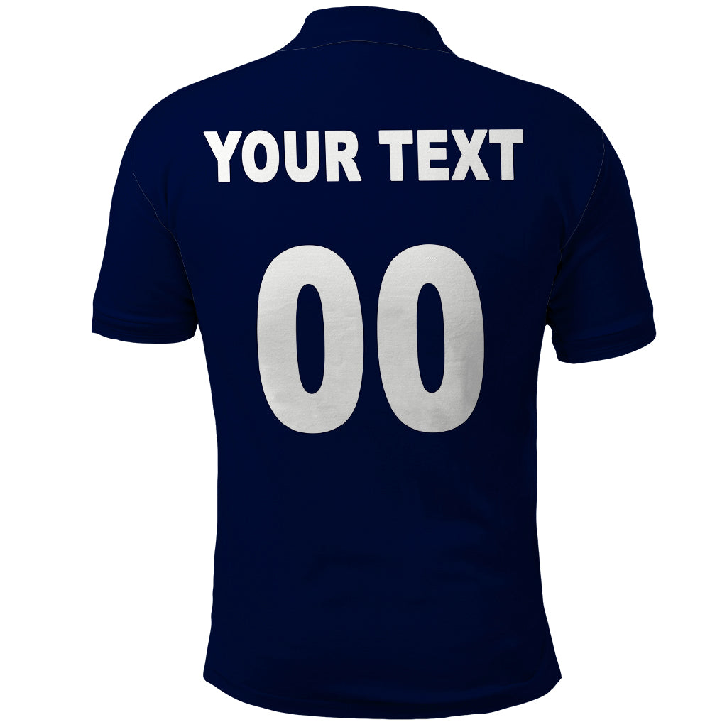 (Custom Text And Number) NRL Cowboys Polo Shirt New Jersey 2023 Blue - Vibe Hoodie Shop