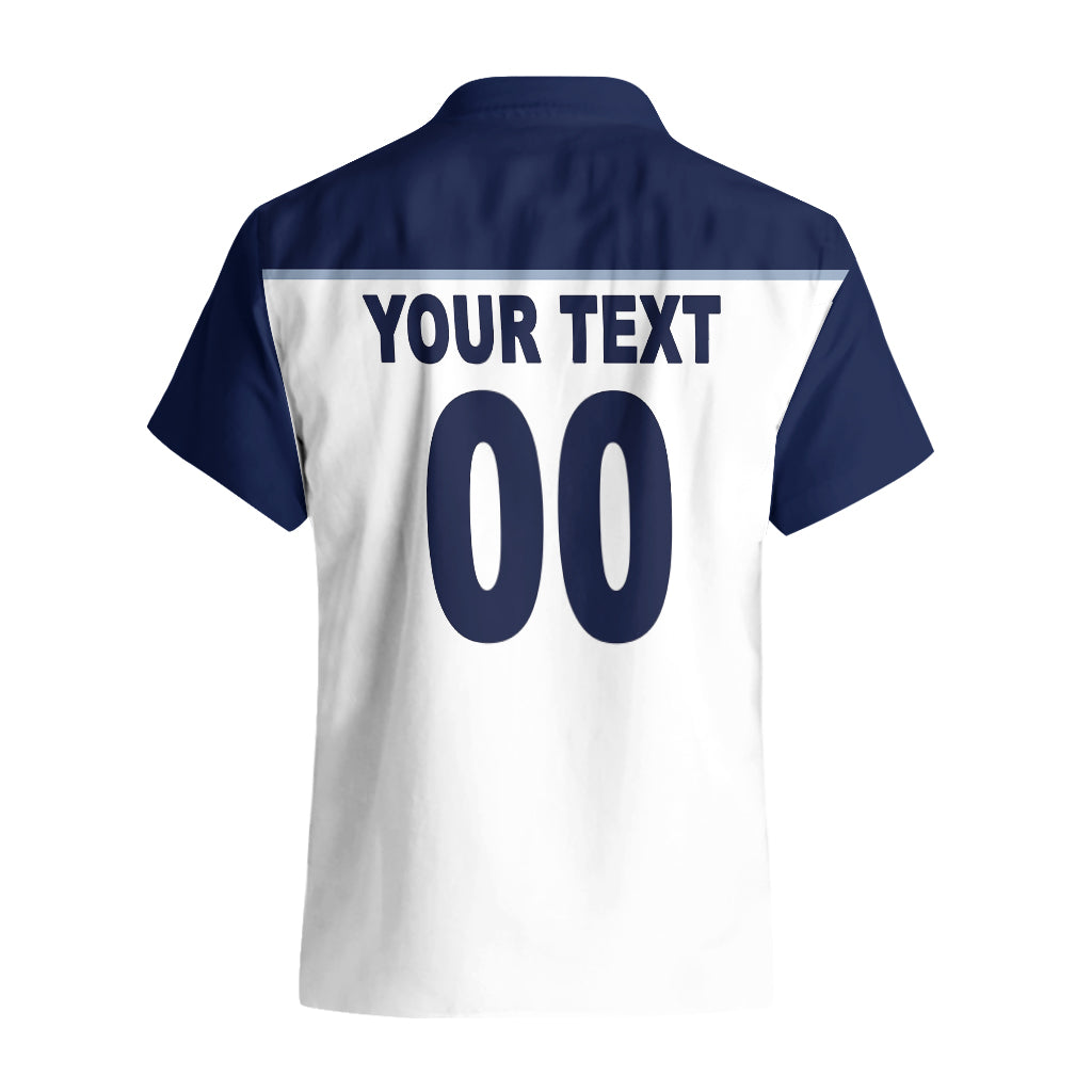 (Custom Text And Number) NRL Cowboys Hawaiian Shirt New Jersey 2023 White - Vibe Hoodie Shop