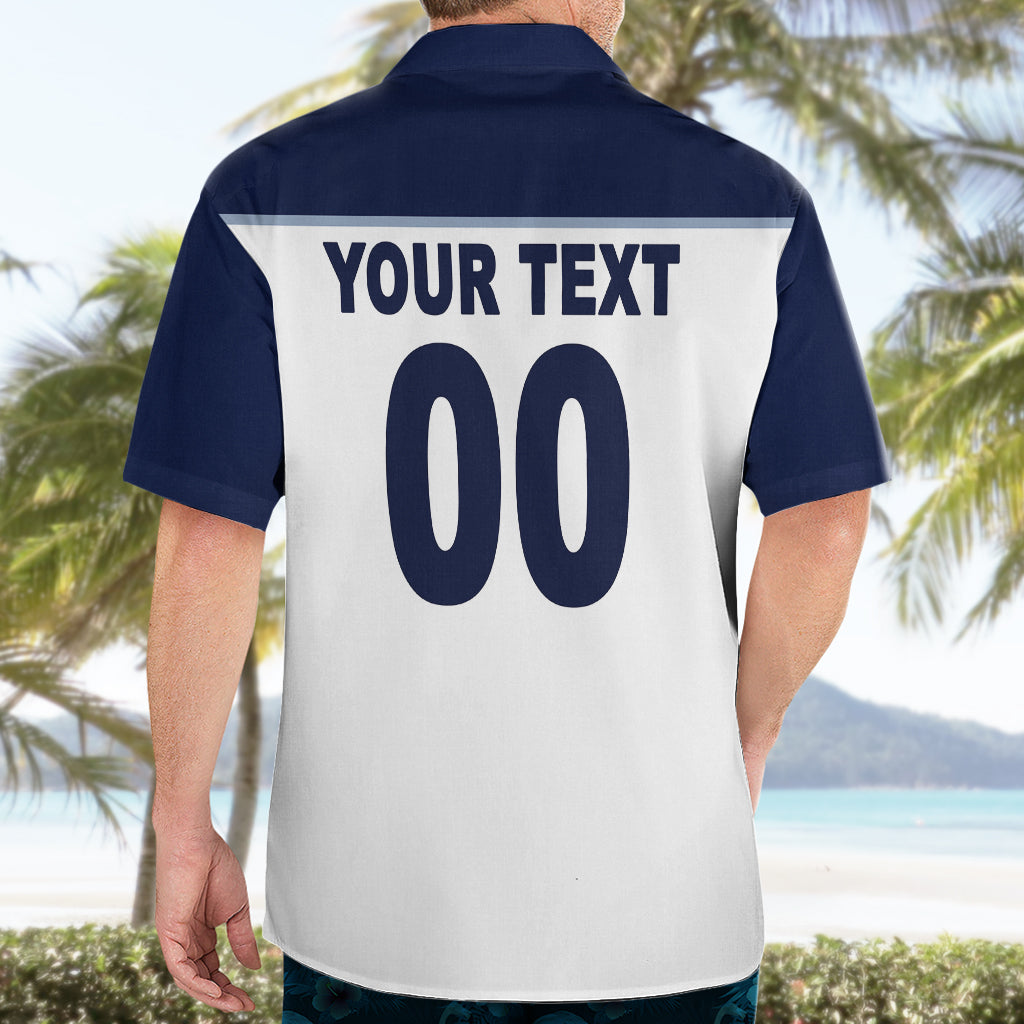 (Custom Text And Number) NRL Cowboys Hawaiian Shirt New Jersey 2023 White - Vibe Hoodie Shop