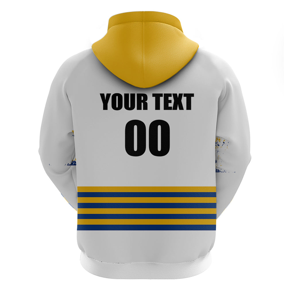 (Custom Personalised And Number) EELS NRL Hoodie 2023 Simple White Style LT6 - Vibe Hoodie Shop