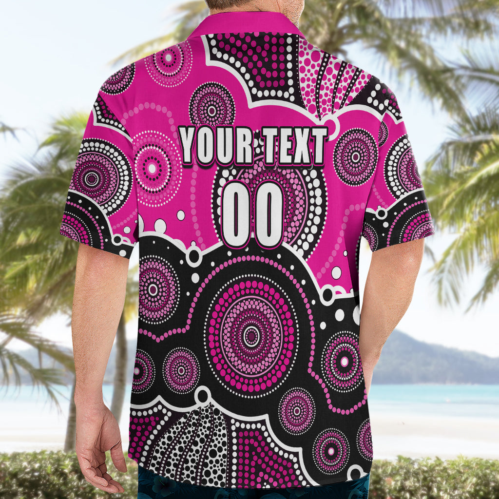 (Custom Text And Number) Sixers BBL Hawaiian Shirt Aboriginal Patterns Pink Version - Vibe Hoodie Shop