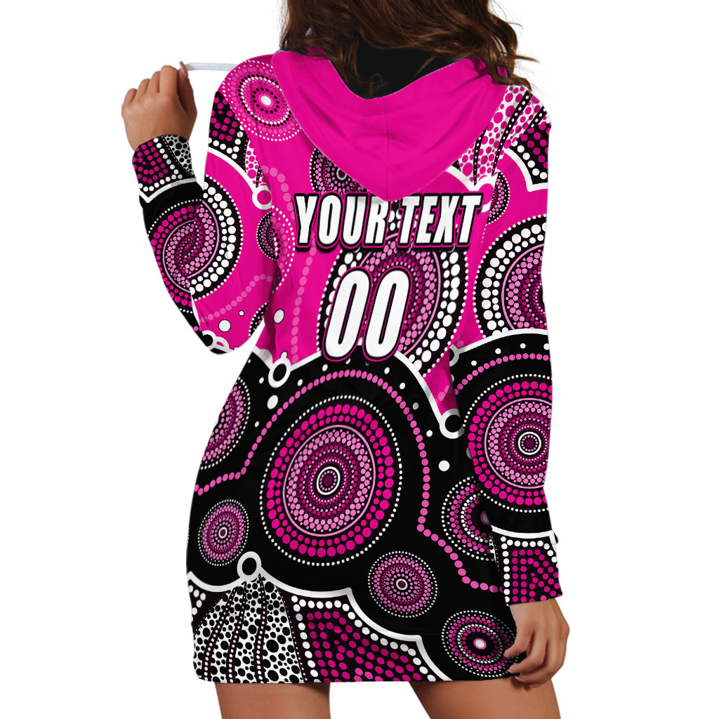 (Custom Text And Number) Sixers BBL Hoodie Dress Aboriginal Patterns Pink Version - Vibe Hoodie Shop