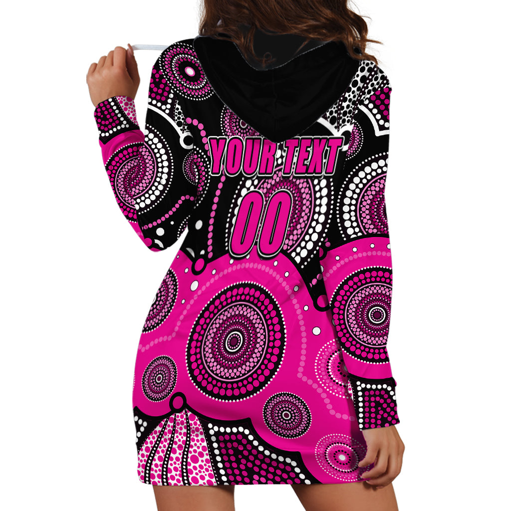 (Custom Text And Number) Sixers BBL Hoodie Dress Aboriginal Patterns Black Version - Vibe Hoodie Shop