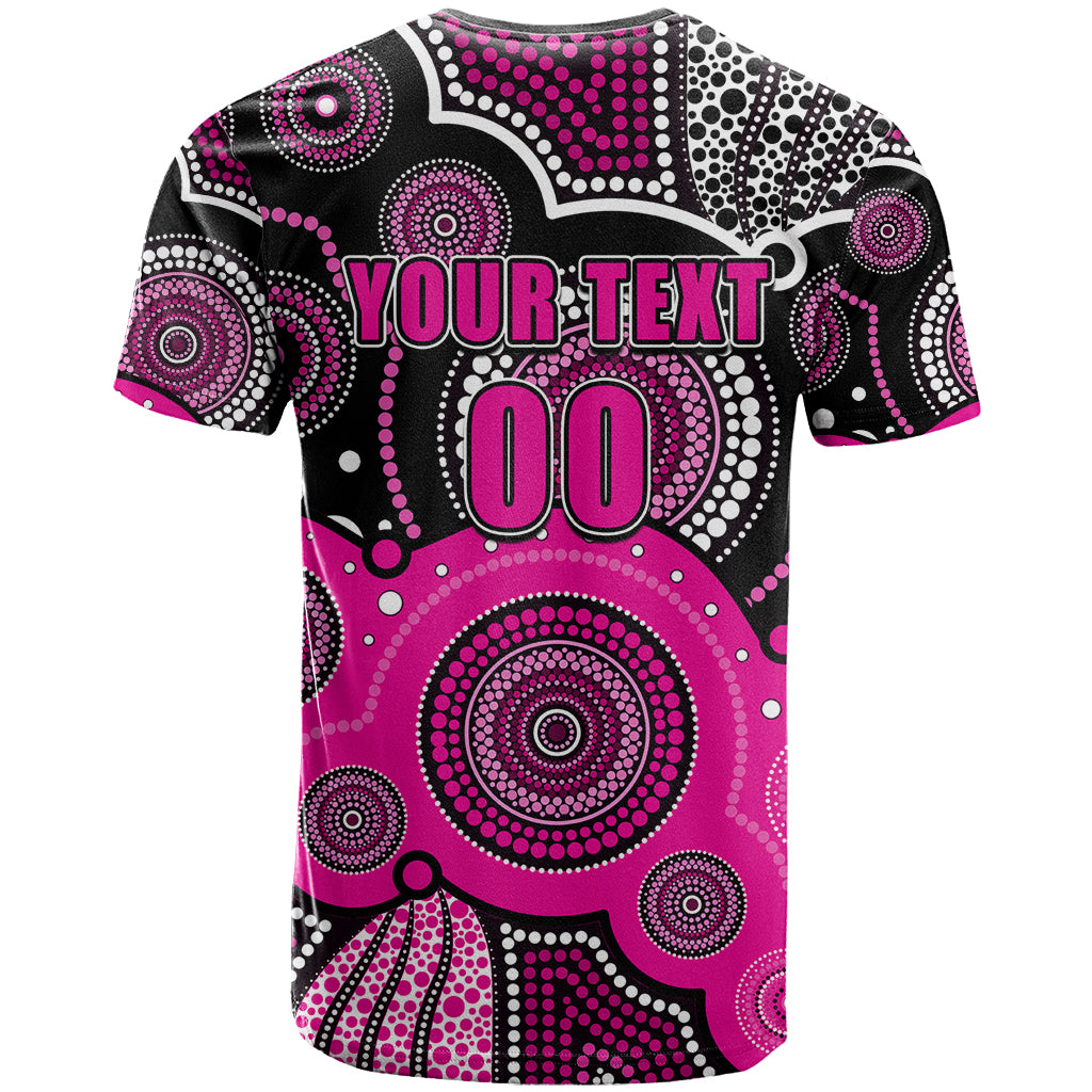 (Custom Text And Number) Sixers BBL T Shirt Aboriginal Patterns Black Version - Vibe Hoodie Shop