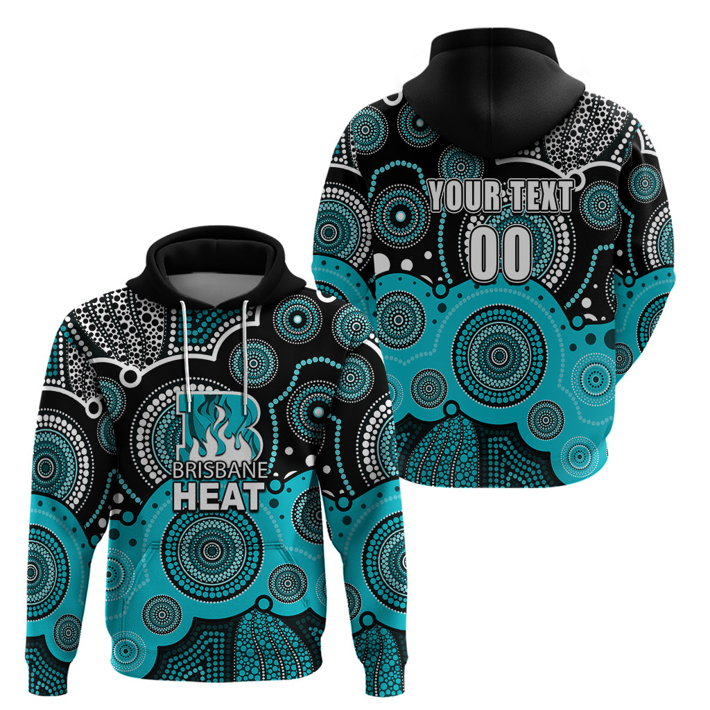 (Custom Text And Number) Brisbane Heat BBL Hoodie Aboriginal Patterns LT6 - Vibe Hoodie Shop