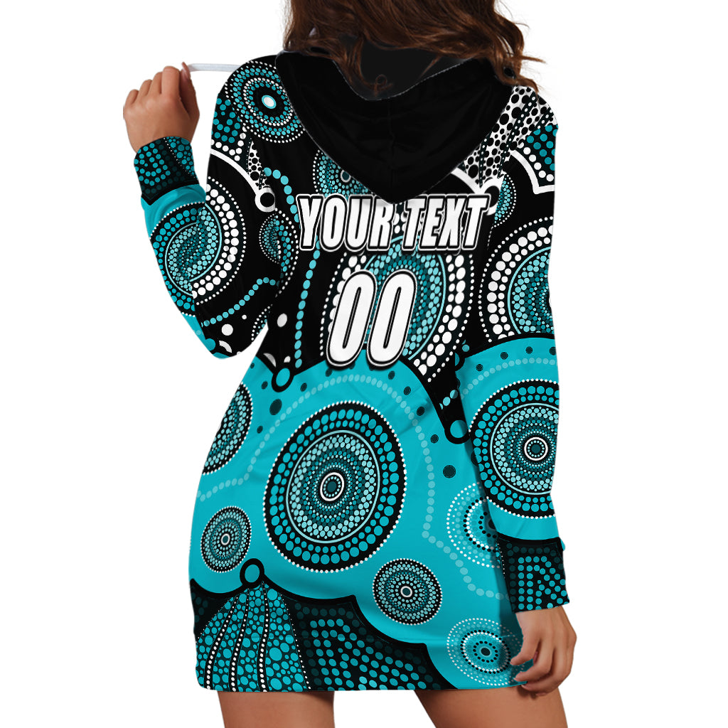 (Custom Text And Number) Brisbane Heat BBL Hoodie Dress Aboriginal Patterns - Vibe Hoodie Shop