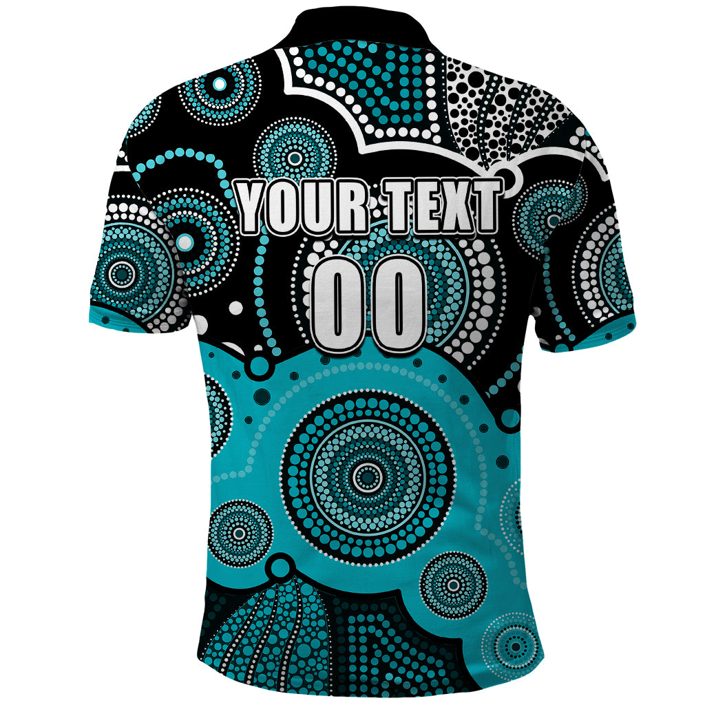 (Custom Text And Number) Brisbane Heat BBL Polo Shirt Aboriginal Patterns - Vibe Hoodie Shop