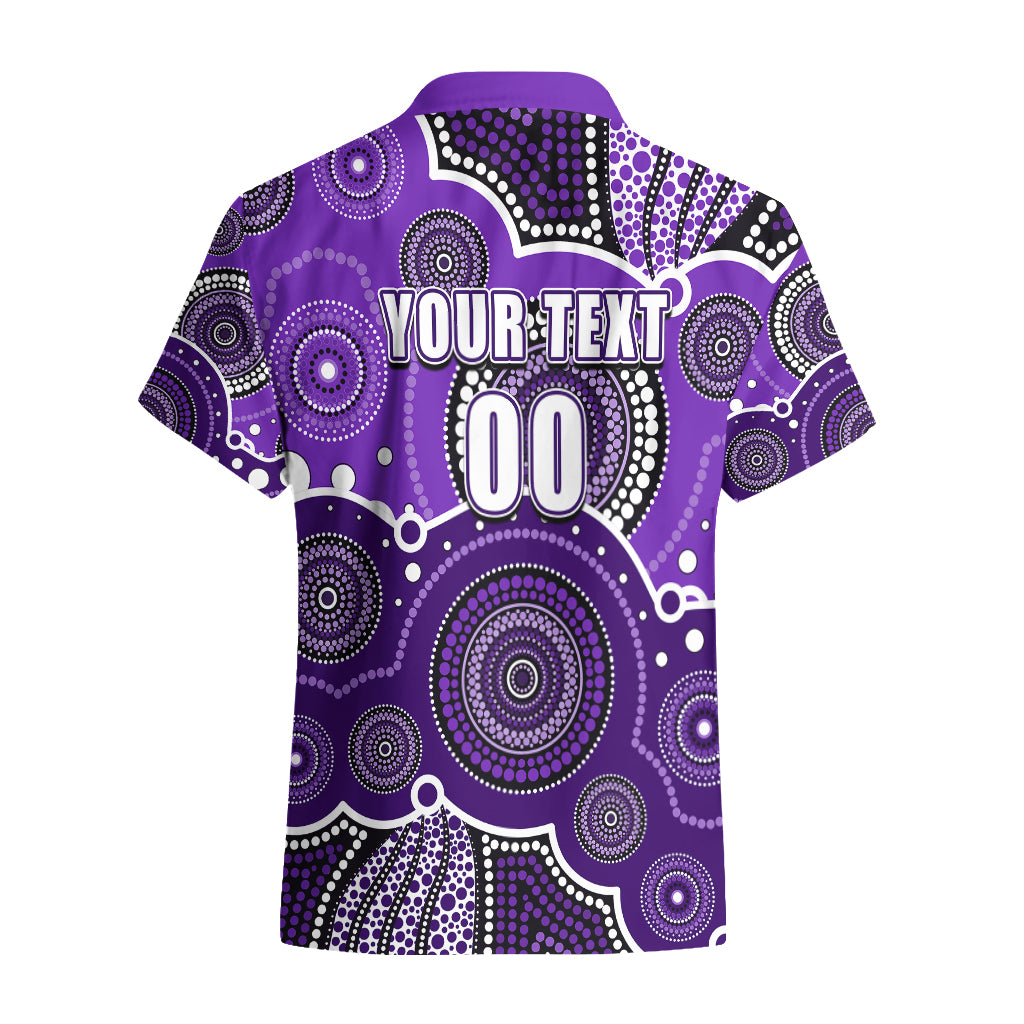 (Custom Text And Number) Hurricanes BBL Hawaiian Shirt Aboriginal Patterns - Vibe Hoodie Shop