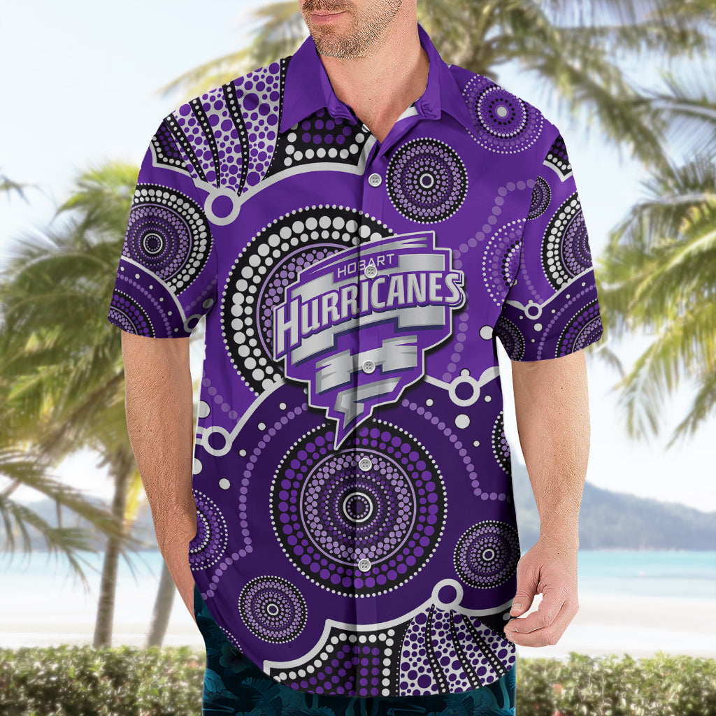 (Custom Text And Number) Hurricanes BBL Hawaiian Shirt Aboriginal Patterns - Vibe Hoodie Shop