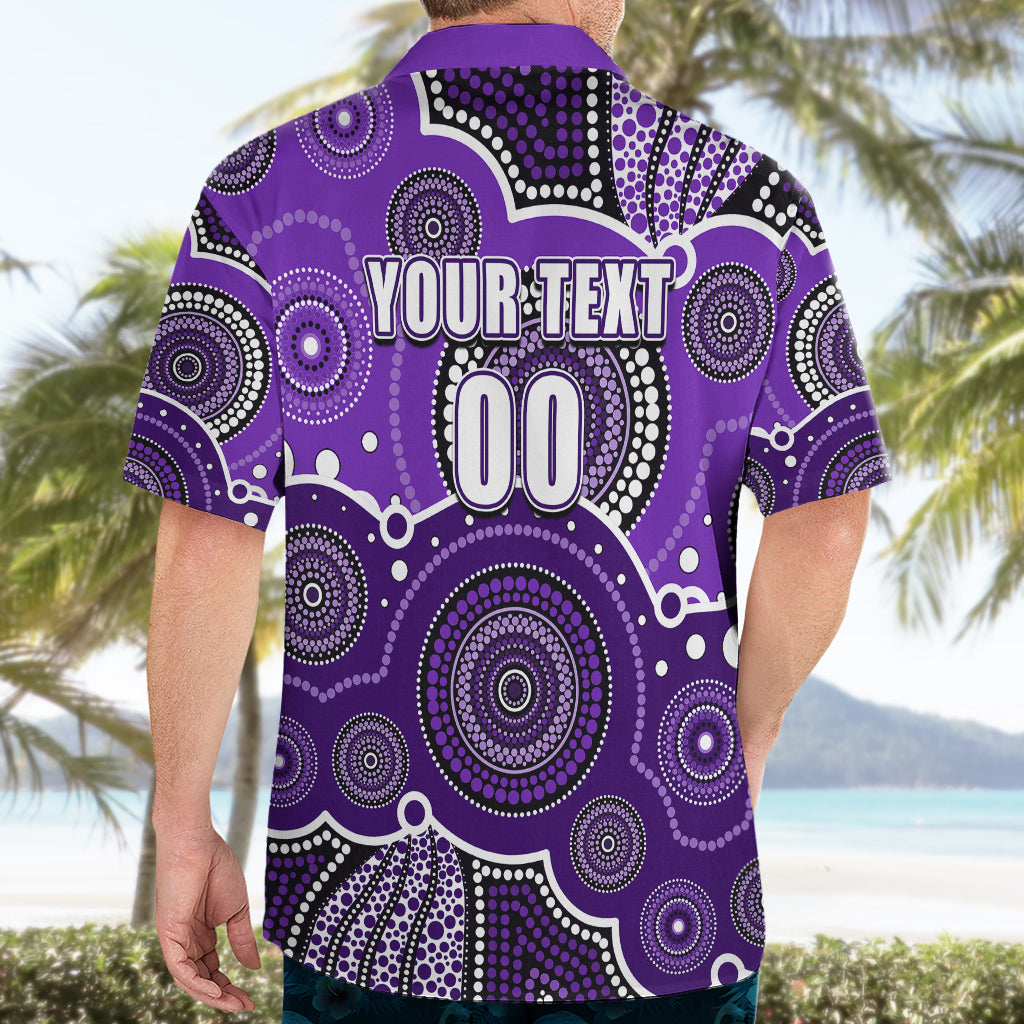 (Custom Text And Number) Hurricanes BBL Hawaiian Shirt Aboriginal Patterns - Vibe Hoodie Shop