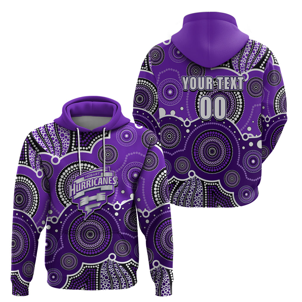 (Custom Text And Number) Hurricanes BBL Hoodie Aboriginal Patterns LT6 - Vibe Hoodie Shop