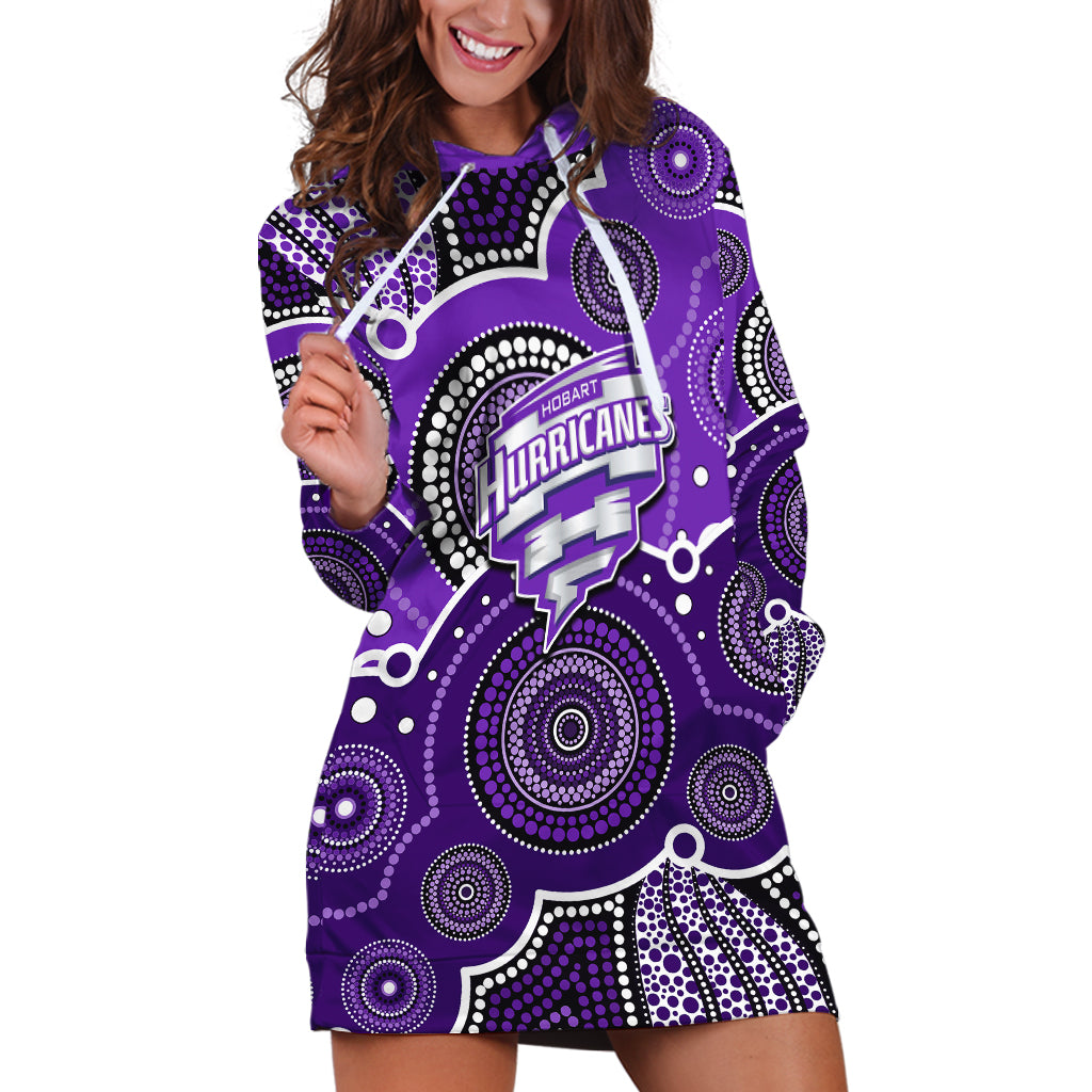 (Custom Text And Number) Hurricanes BBL Hoodie Dress Aboriginal Patterns - Vibe Hoodie Shop