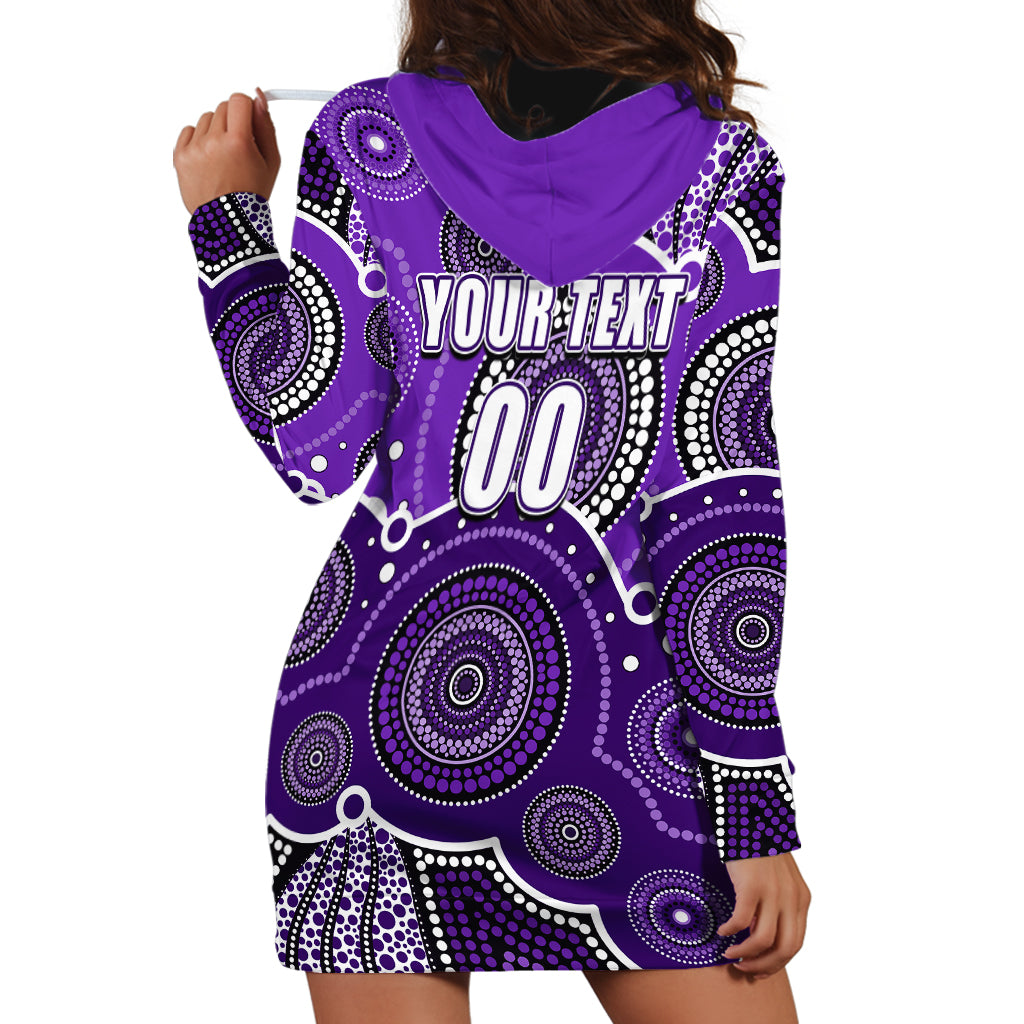 (Custom Text And Number) Hurricanes BBL Hoodie Dress Aboriginal Patterns - Vibe Hoodie Shop