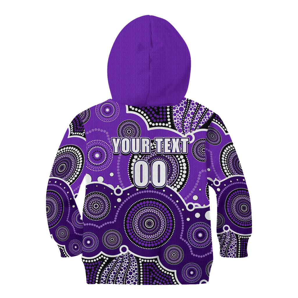 (Custom Text And Number) Hurricanes BBL Kid Hoodie Aboriginal Patterns - Vibe Hoodie Shop