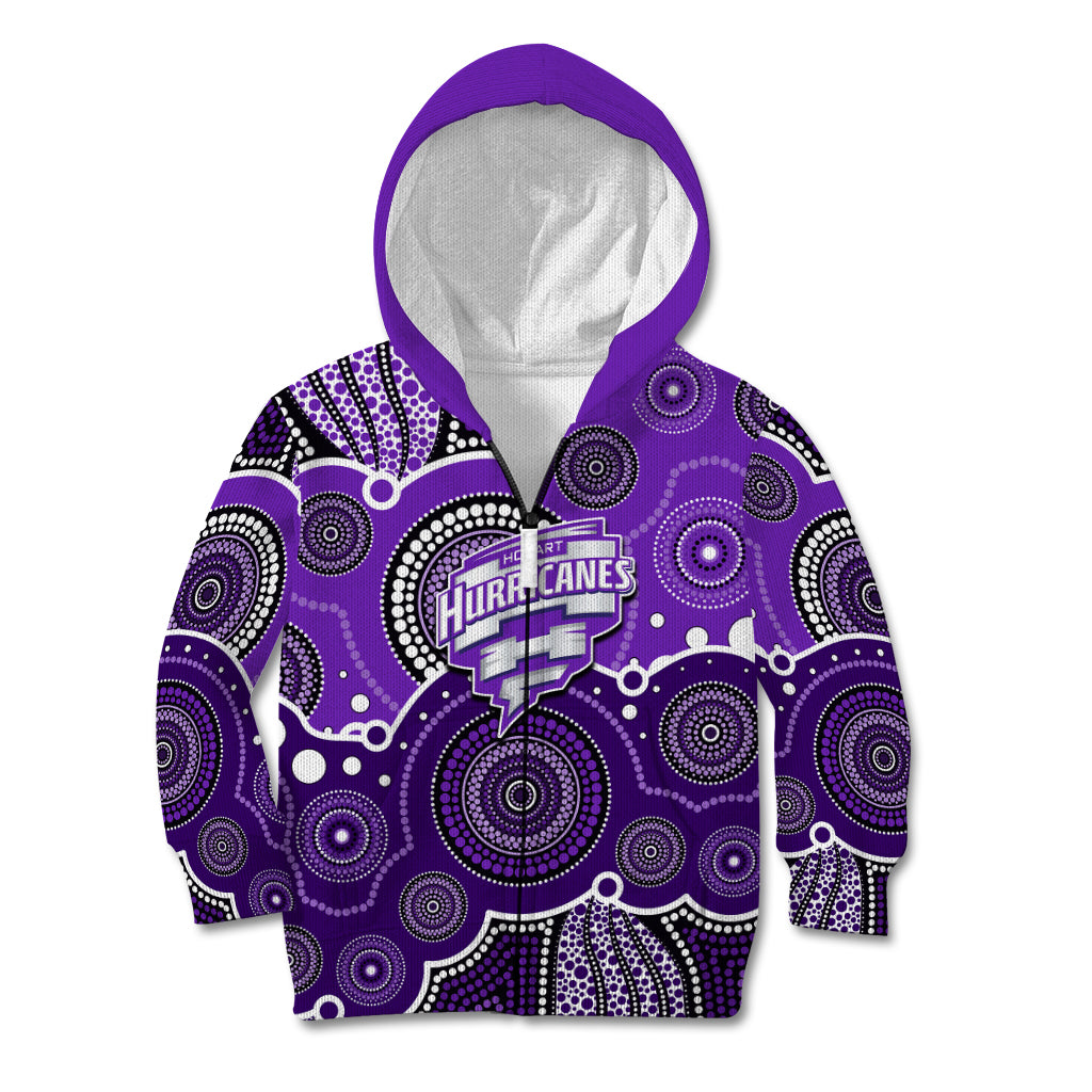 (Custom Text And Number) Hurricanes BBL Kid Hoodie Aboriginal Patterns - Vibe Hoodie Shop