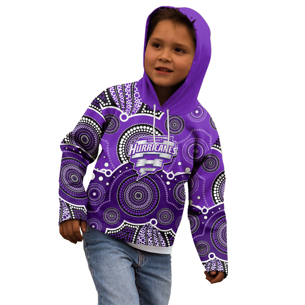 (Custom Text And Number) Hurricanes BBL Kid Hoodie Aboriginal Patterns - Vibe Hoodie Shop