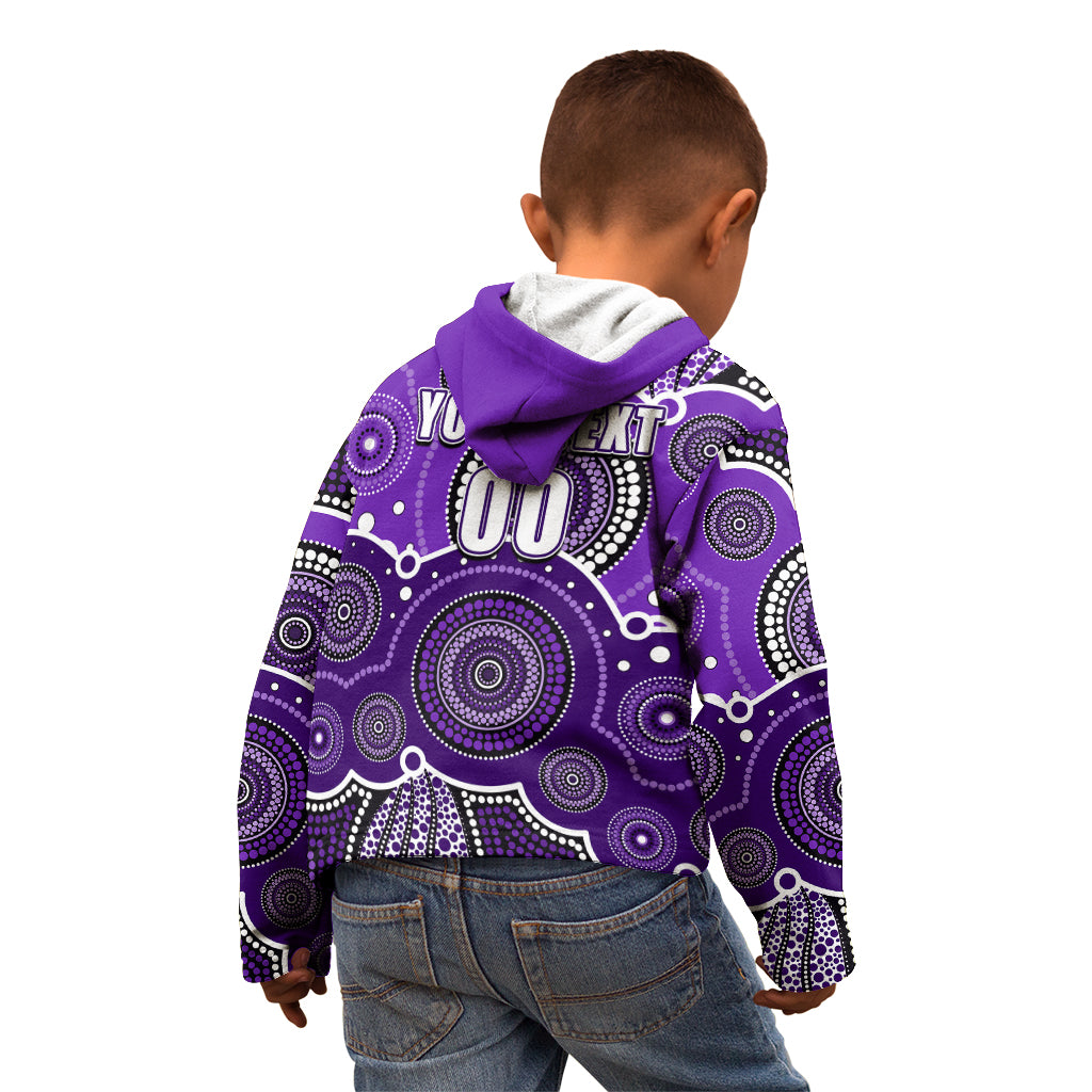 (Custom Text And Number) Hurricanes BBL Kid Hoodie Aboriginal Patterns - Vibe Hoodie Shop