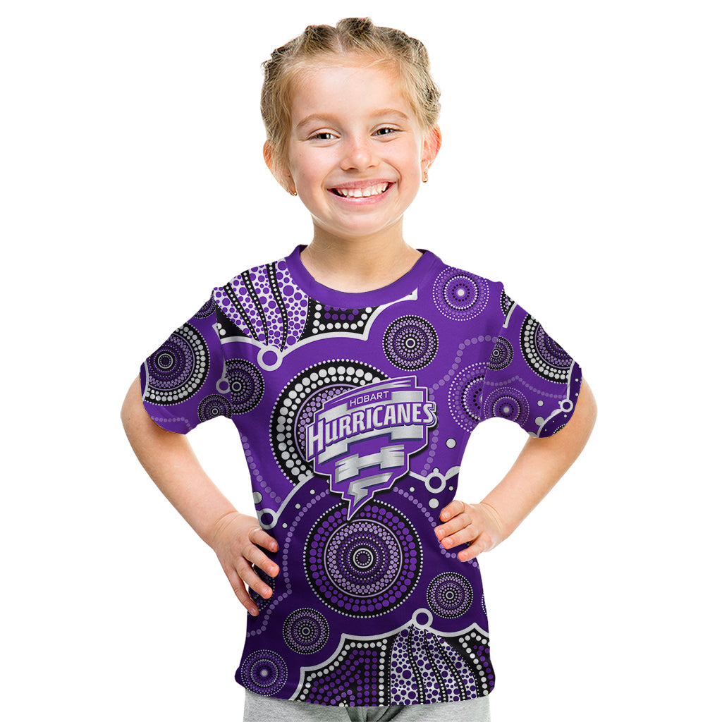 (Custom Text And Number) Hurricanes BBL Kid T Shirt Aboriginal Patterns - Vibe Hoodie Shop