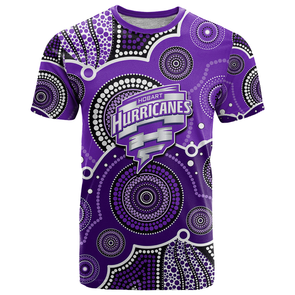 (Custom Text And Number) Hurricanes BBL T Shirt Aboriginal Patterns - Vibe Hoodie Shop