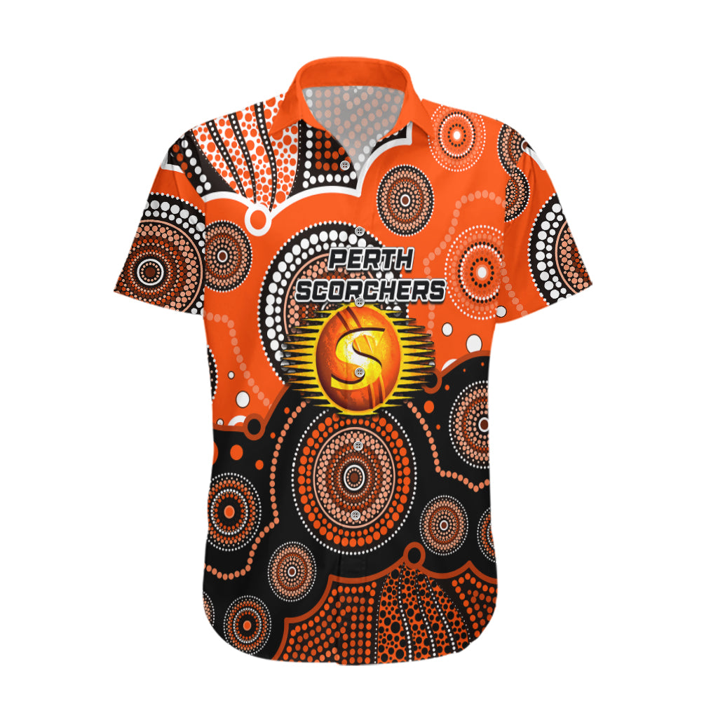 (Custom Text And Number) Perth Scorchers BBL Hawaiian Shirt Aboriginal Patterns - Vibe Hoodie Shop