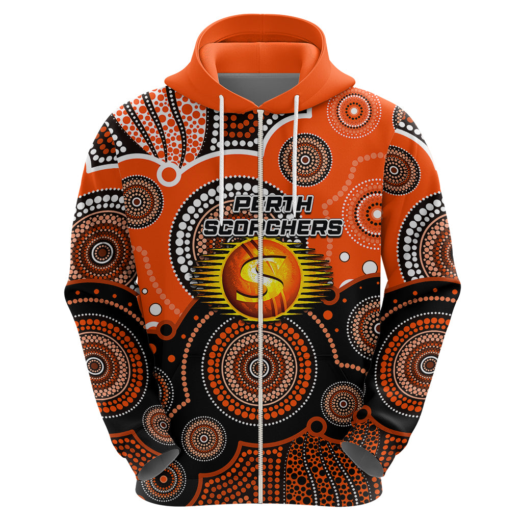 (Custom Text And Number) Perth Scorchers BBL Hoodie Aboriginal Patterns LT6 - Vibe Hoodie Shop