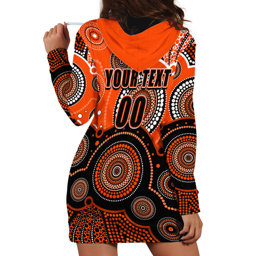 (Custom Text And Number) Perth Scorchers BBL Hoodie Dress Aboriginal Patterns - Vibe Hoodie Shop