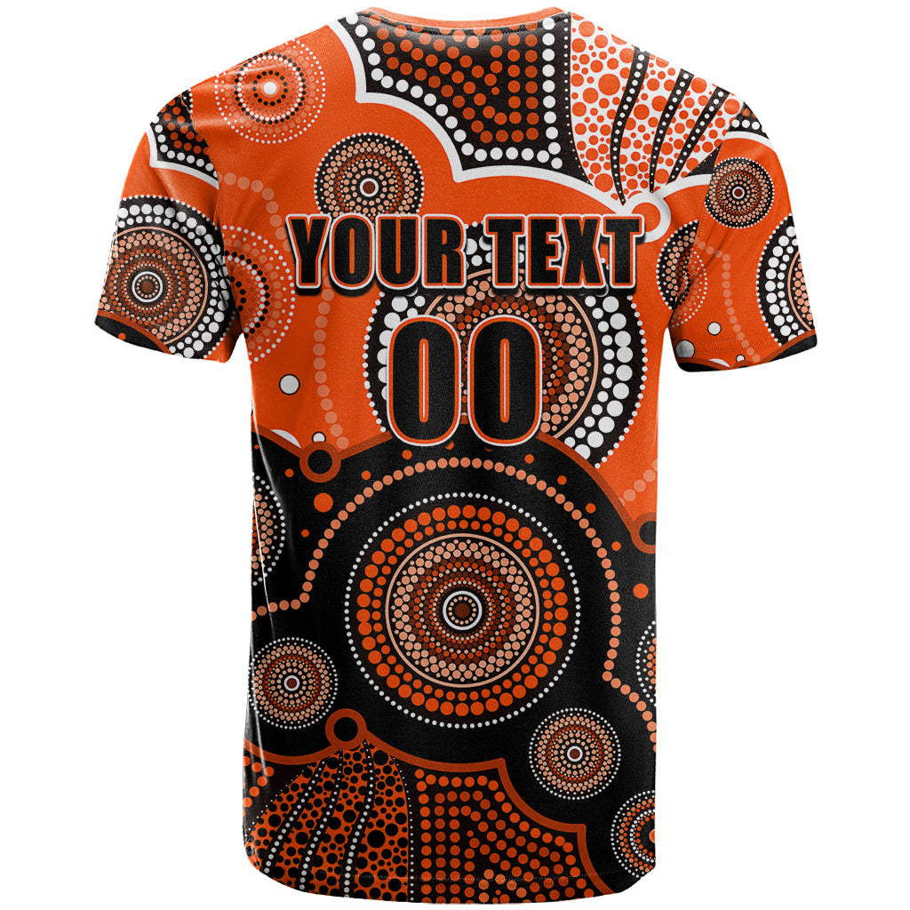 (Custom Text And Number) Perth Scorchers BBL T Shirt Aboriginal Patterns - Vibe Hoodie Shop